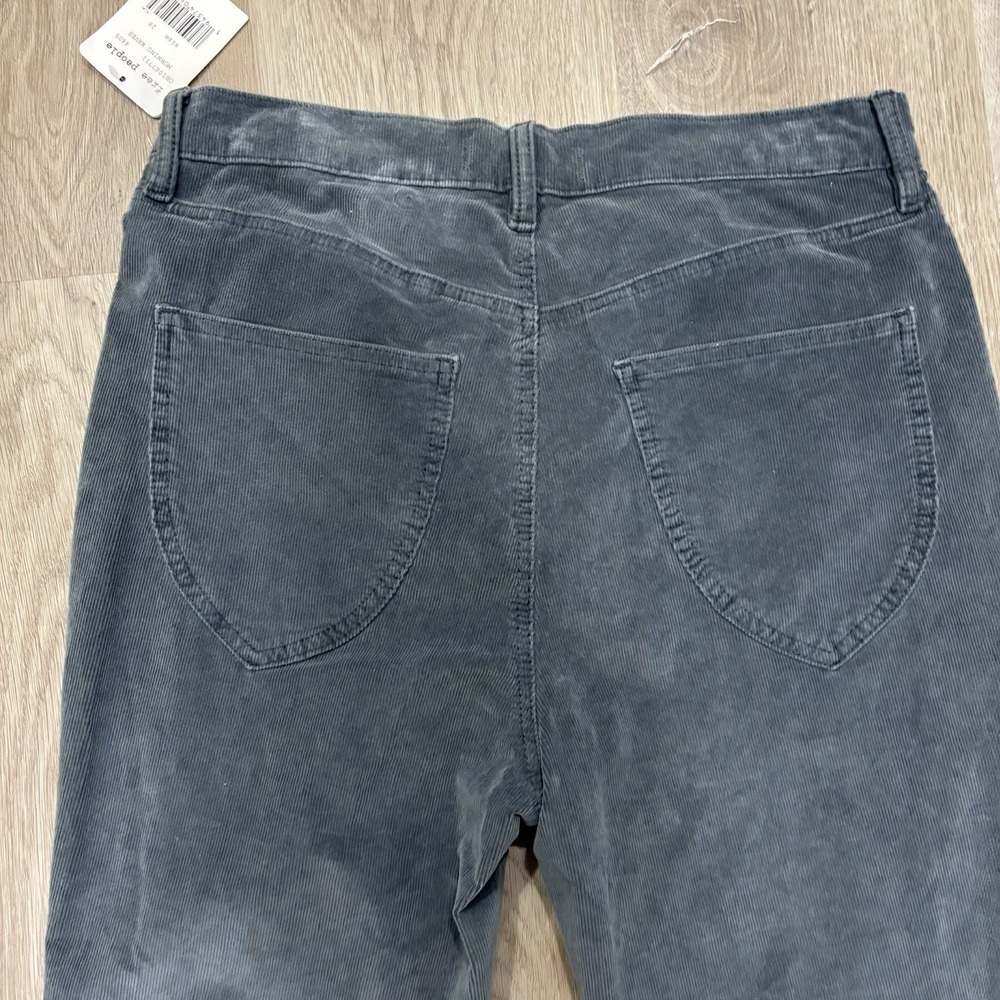 Free People Morning Waves Corduroy Pants Button Fly Womens Gray Size 28 - Picture 6 of 6